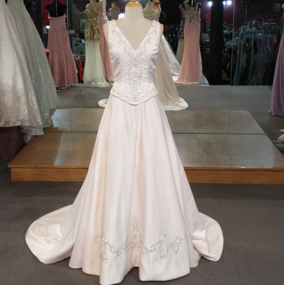 Pink wedding dress